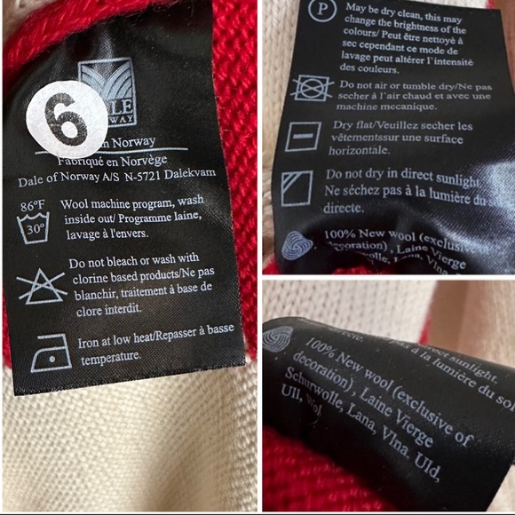 Dale of Norway Cream and Red Sweater - Picture 15 of 16